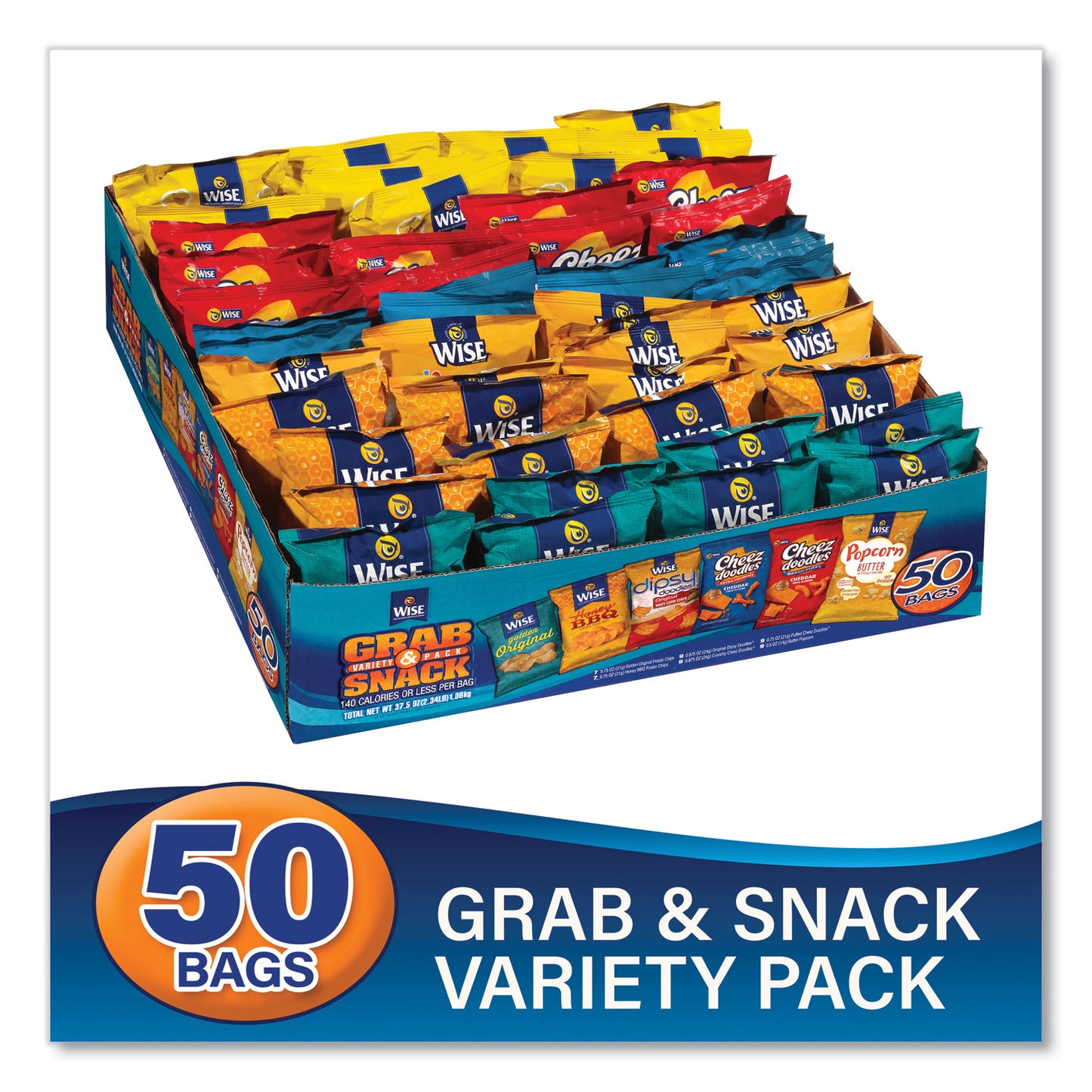 Wise Grab and Snack Variety Pack, Assorted Flavors, 50/Pack (22002063)