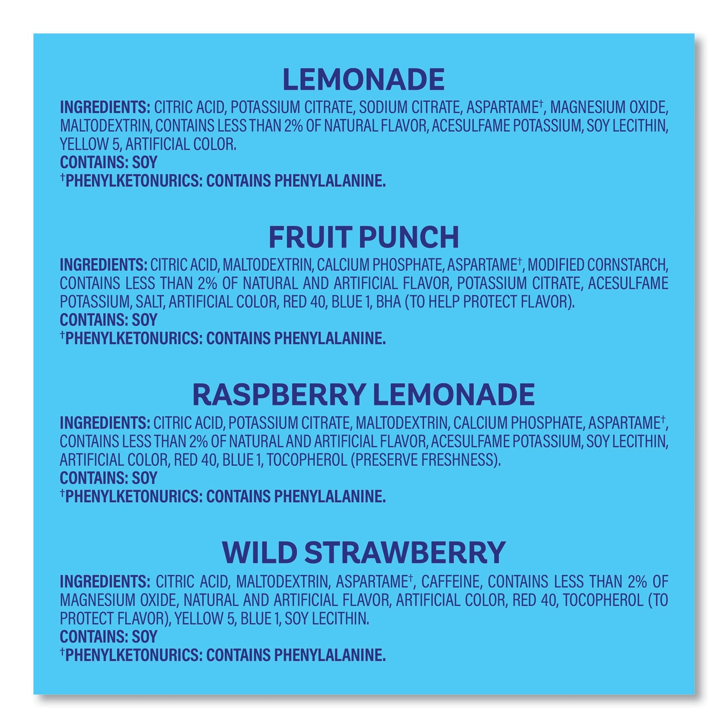 Crystal Light Variety Pack, Assorted Flavors, 60/Pack (22002054)