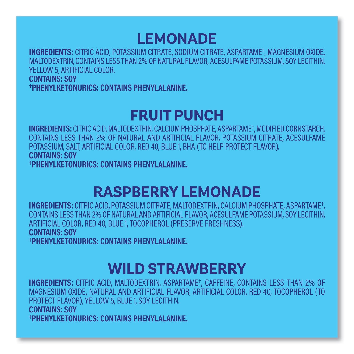 Crystal Light Variety Pack, Assorted Flavors, 60/Pack (22002054)