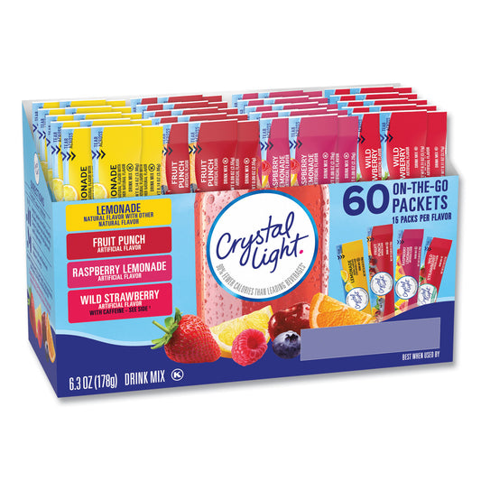 Crystal Light Variety Pack, Assorted Flavors, 60/Pack (22002054)