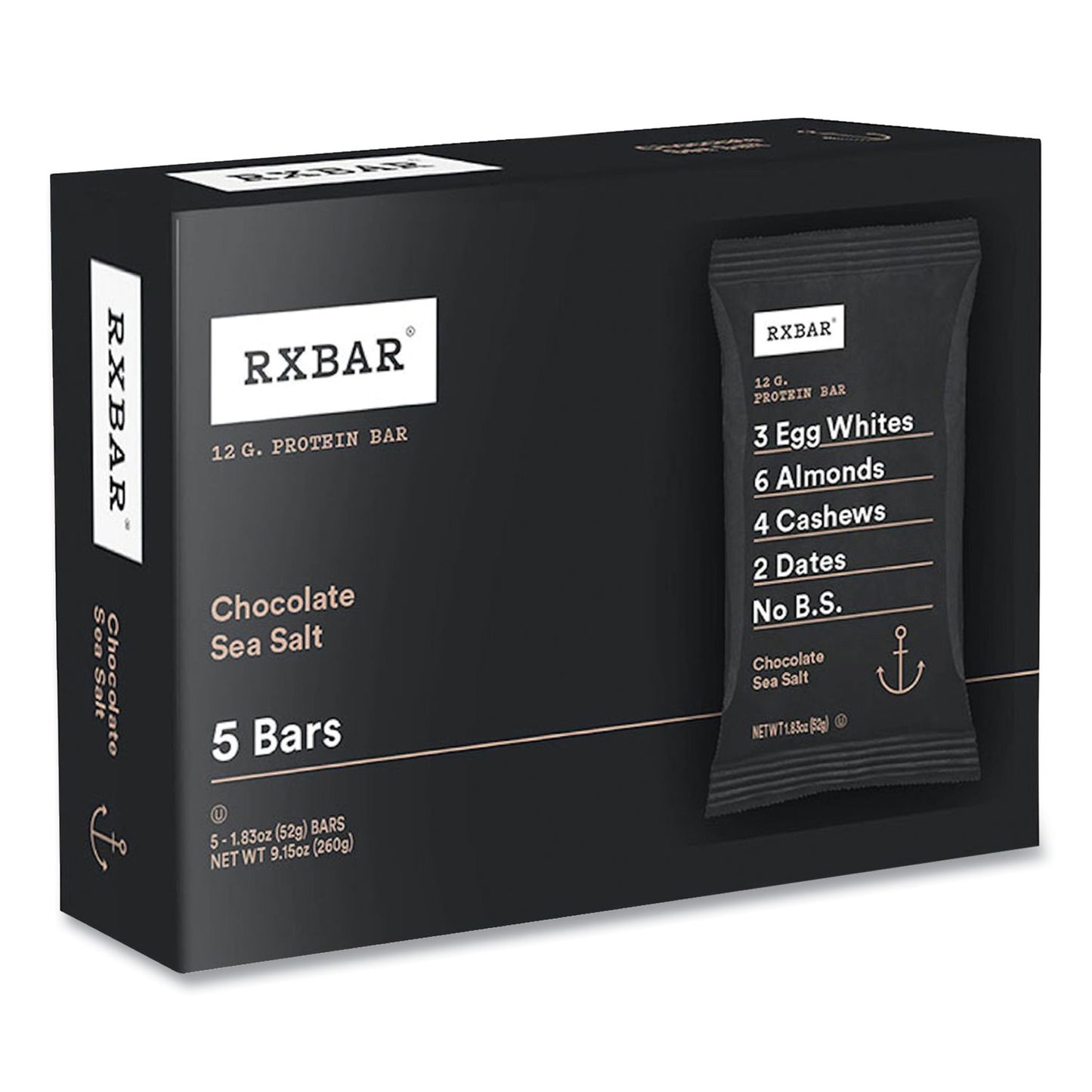 RXBAR Adult Bars, Assorted Flavors, 1.83 oz Bar, 5 Bars/Pack, 3 Packs/Carton (60000771)