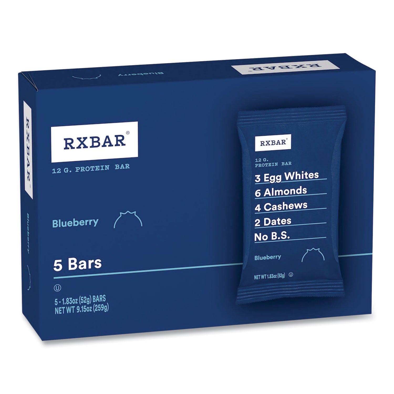 RXBAR Adult Bars, Assorted Flavors, 1.83 oz Bar, 5 Bars/Pack, 3 Packs/Carton (60000771)