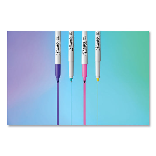 Sharpie Fine Tip Permanent Marker, Fine Bullet Tip, Assorted 80s Glam Colors, 24/Pack (2185229)