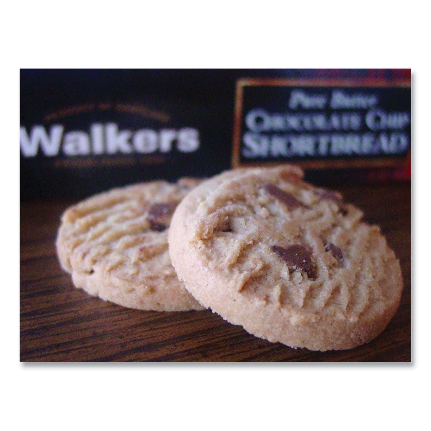 Walkers Shortbread Cookies, Chocolate Chip, 1.4 oz Pack, 2/Pack, 20 Packs/Box (1537D)