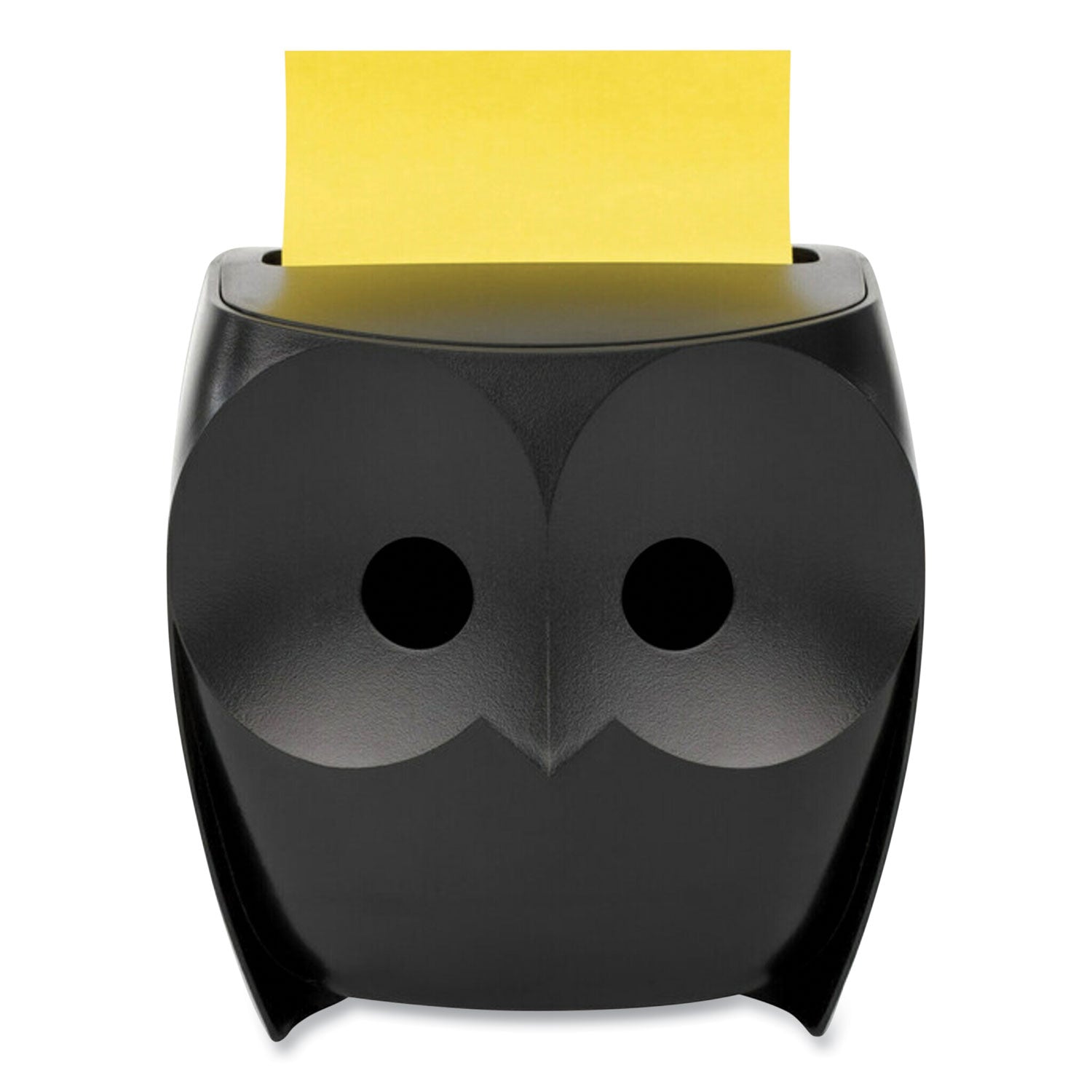 Post-it Owl-Shaped Dispenser, For 3 x 3 Pads, Black, Includes 45-Sheet Citron Super Sticky Dispenser Pop-Up Pad (OWL330BK)