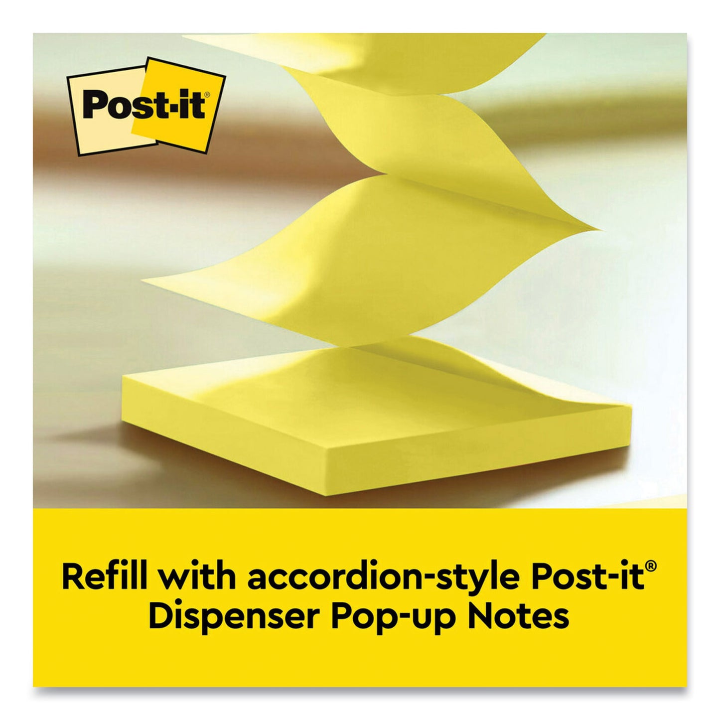 Post-it Owl-Shaped Dispenser, For 3 x 3 Pads, Black, Includes 45-Sheet Citron Super Sticky Dispenser Pop-Up Pad (OWL330BK)