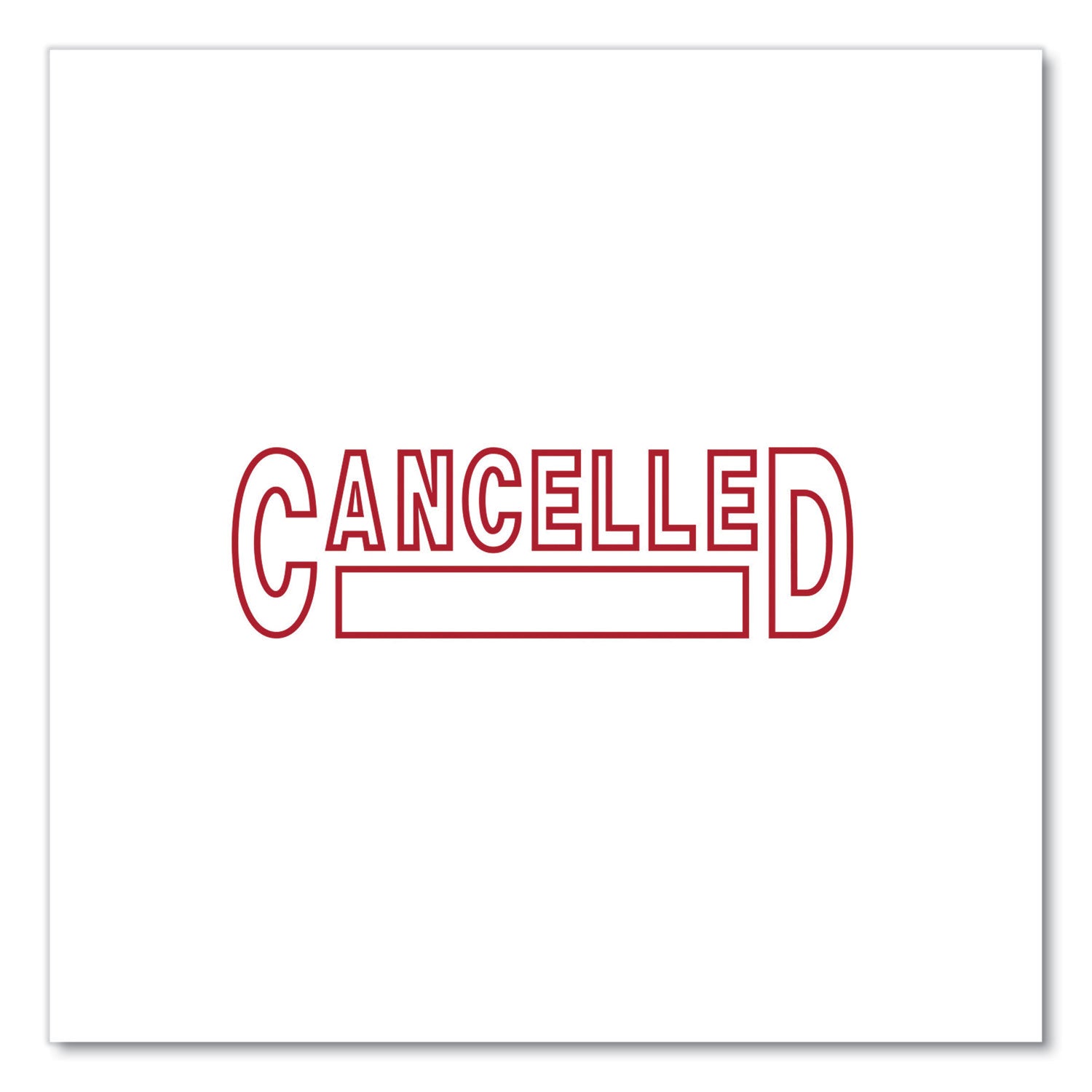 Universal Message Stamp, CANCELLED, Pre-Inked One-Color, Red (10045)