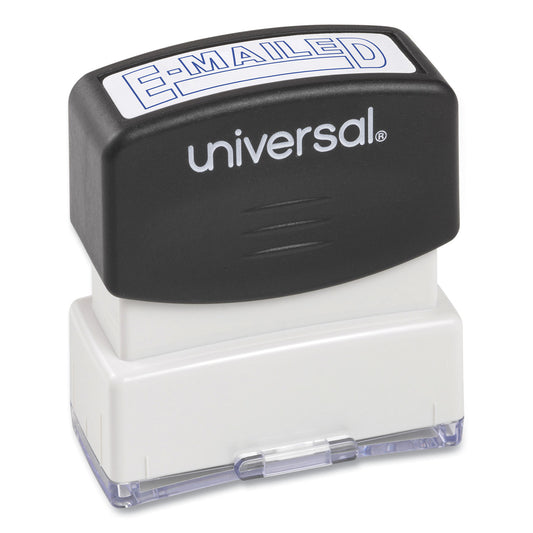 Universal Message Stamp, E-MAILED, Pre-Inked One-Color, Blue (10058)