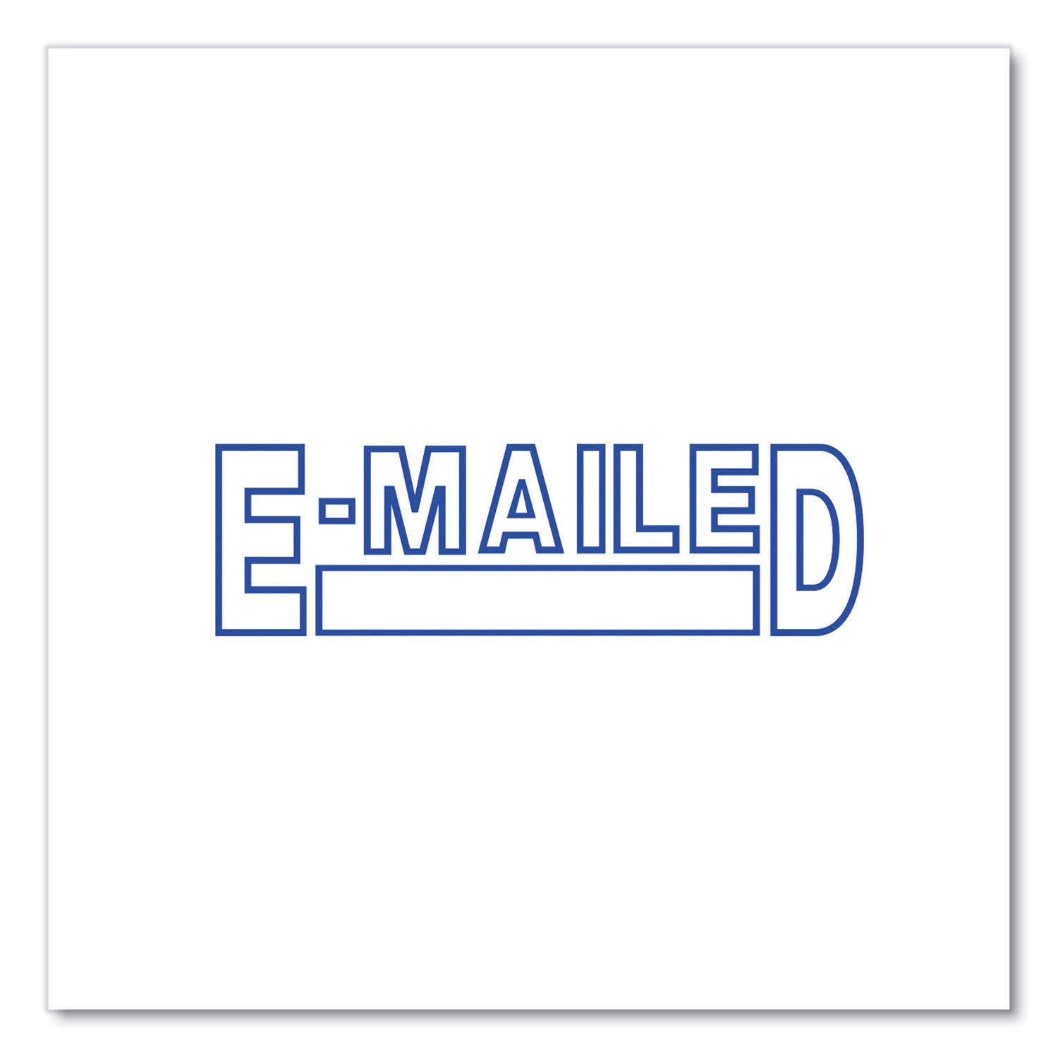 Universal Message Stamp, E-MAILED, Pre-Inked One-Color, Blue (10058)