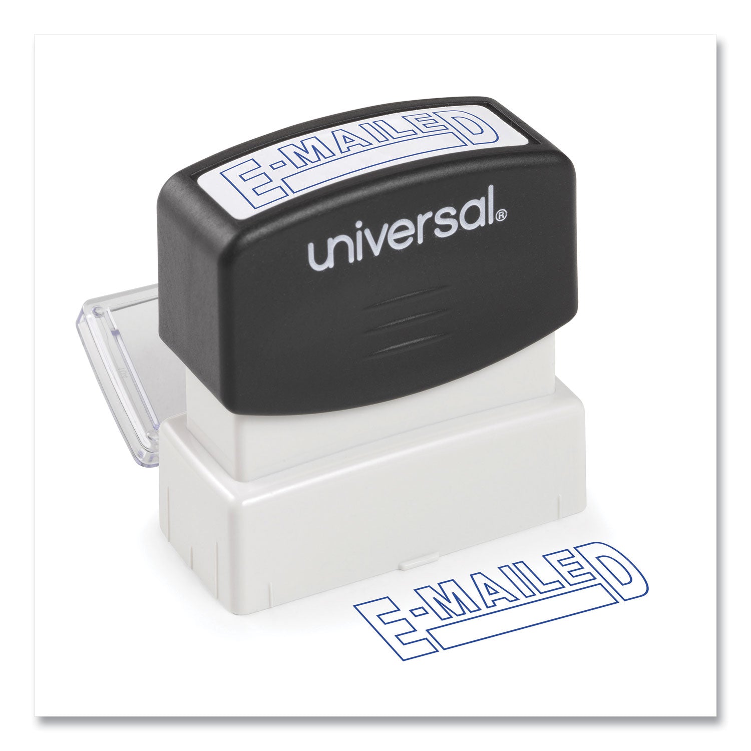 Universal Message Stamp, E-MAILED, Pre-Inked One-Color, Blue (10058)