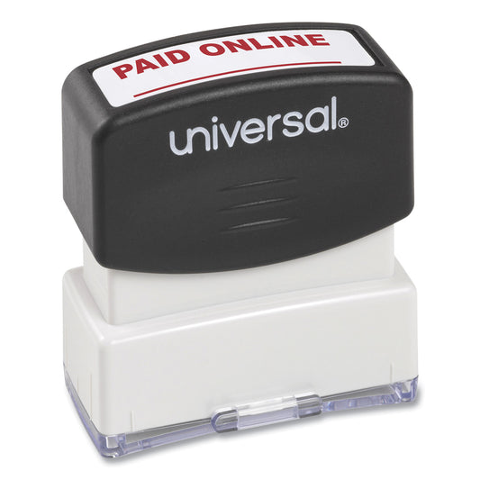 Universal Message Stamp, PAID ONLINE, Pre-Inked One-Color, Red (10156)