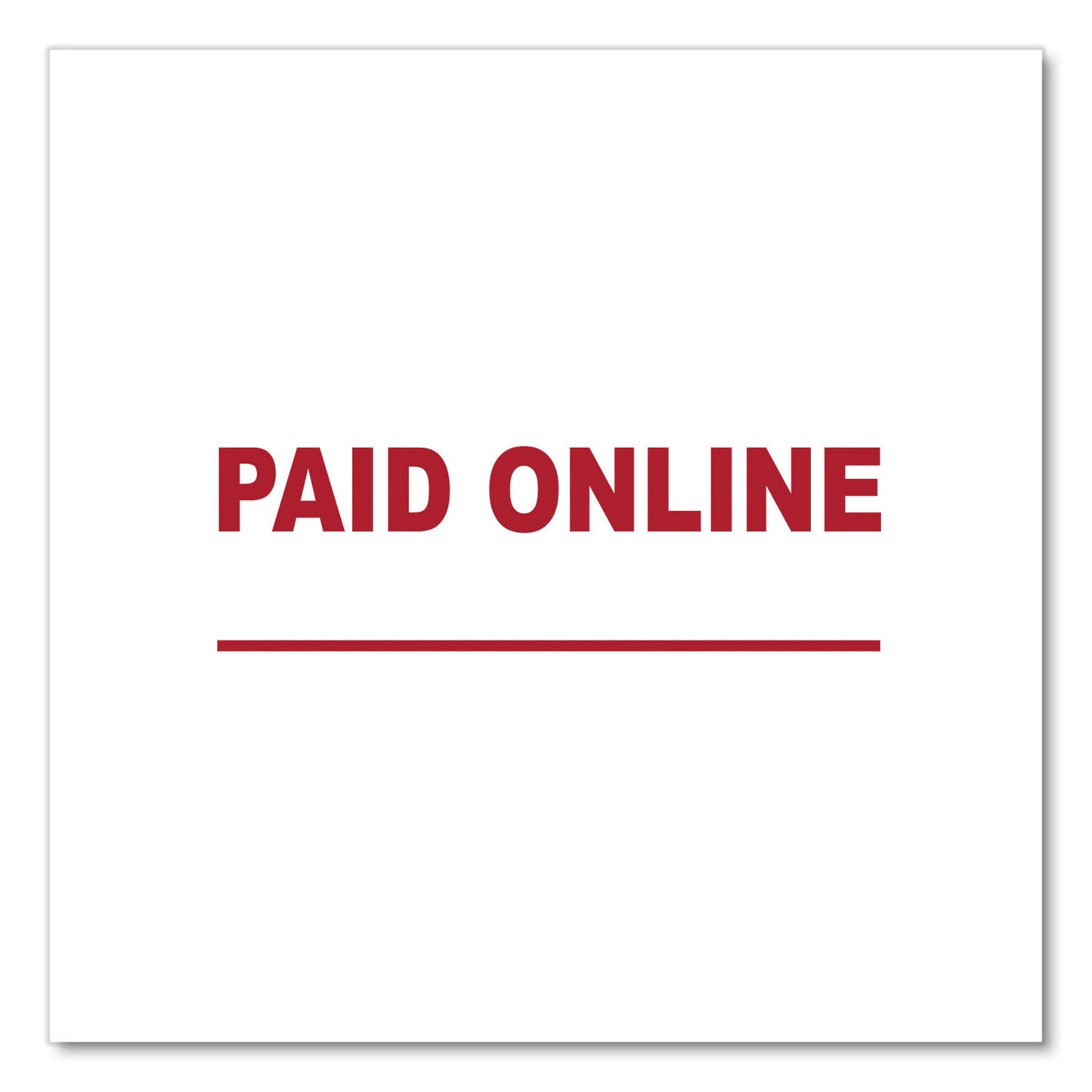Universal Message Stamp, PAID ONLINE, Pre-Inked One-Color, Red (10156)