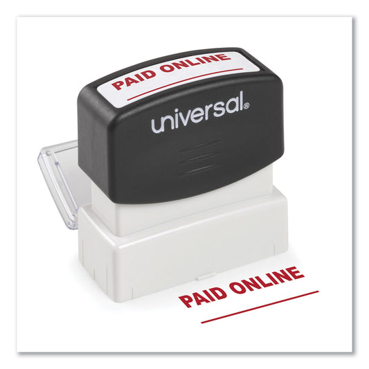 Universal Message Stamp, PAID ONLINE, Pre-Inked One-Color, Red (10156)