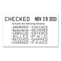 Trodat Printy Economy 12-Message Date Stamp, Self-Inking, 2" x 0.38", Black (E4817)