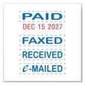 Trodat Printy Economy Micro 5-in-1 Date Stamp with Text Plates, Self-Inking, 1" x 0.75", Blue/Red (E4850L)