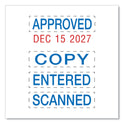 Trodat Printy Economy Micro 5-in-1 Date Stamp, Self-Inking, 1" x 0.75", Blue/Red (E4853L)