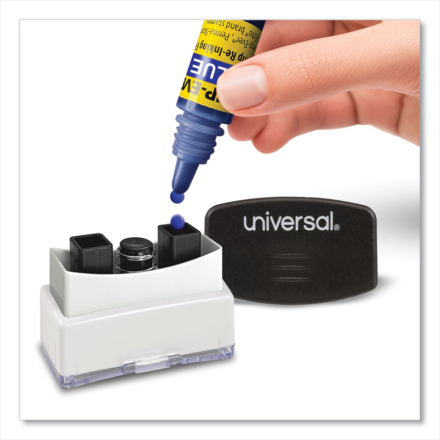 Trodat Refill Ink for Clik! and Universal Stamps, 7 mL Bottle, Blue (IB61)