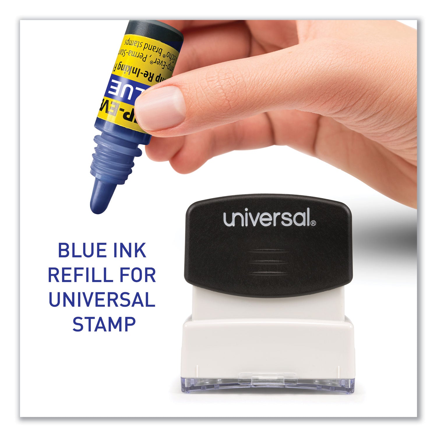 Trodat Refill Ink for Clik! and Universal Stamps, 7 mL Bottle, Blue (IB61)