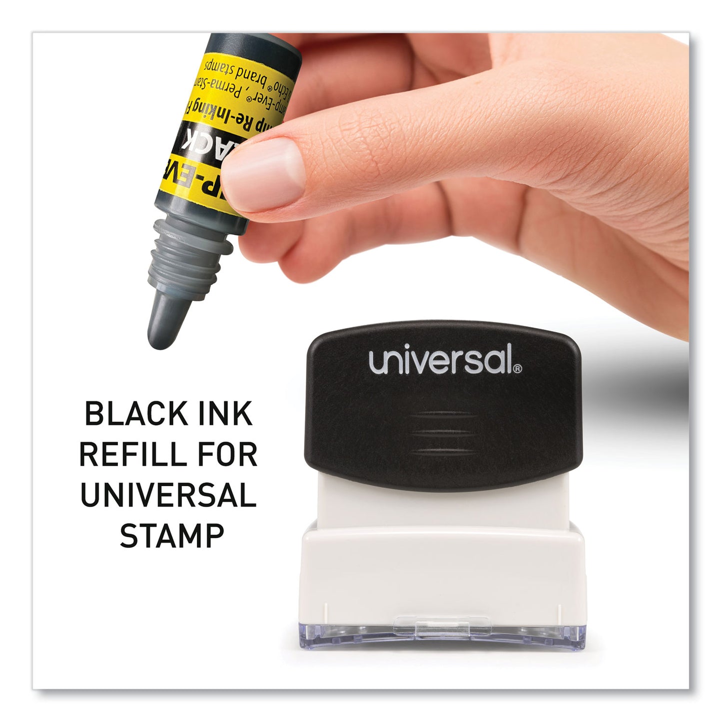 Trodat Refill Ink for Clik! and Universal Stamps, 7 mL Bottle, Black (IK60)