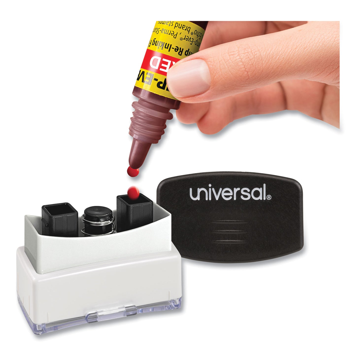 Trodat Refill Ink for Clik! and Universal Stamps, 7 mL Bottle, Red (IR62)