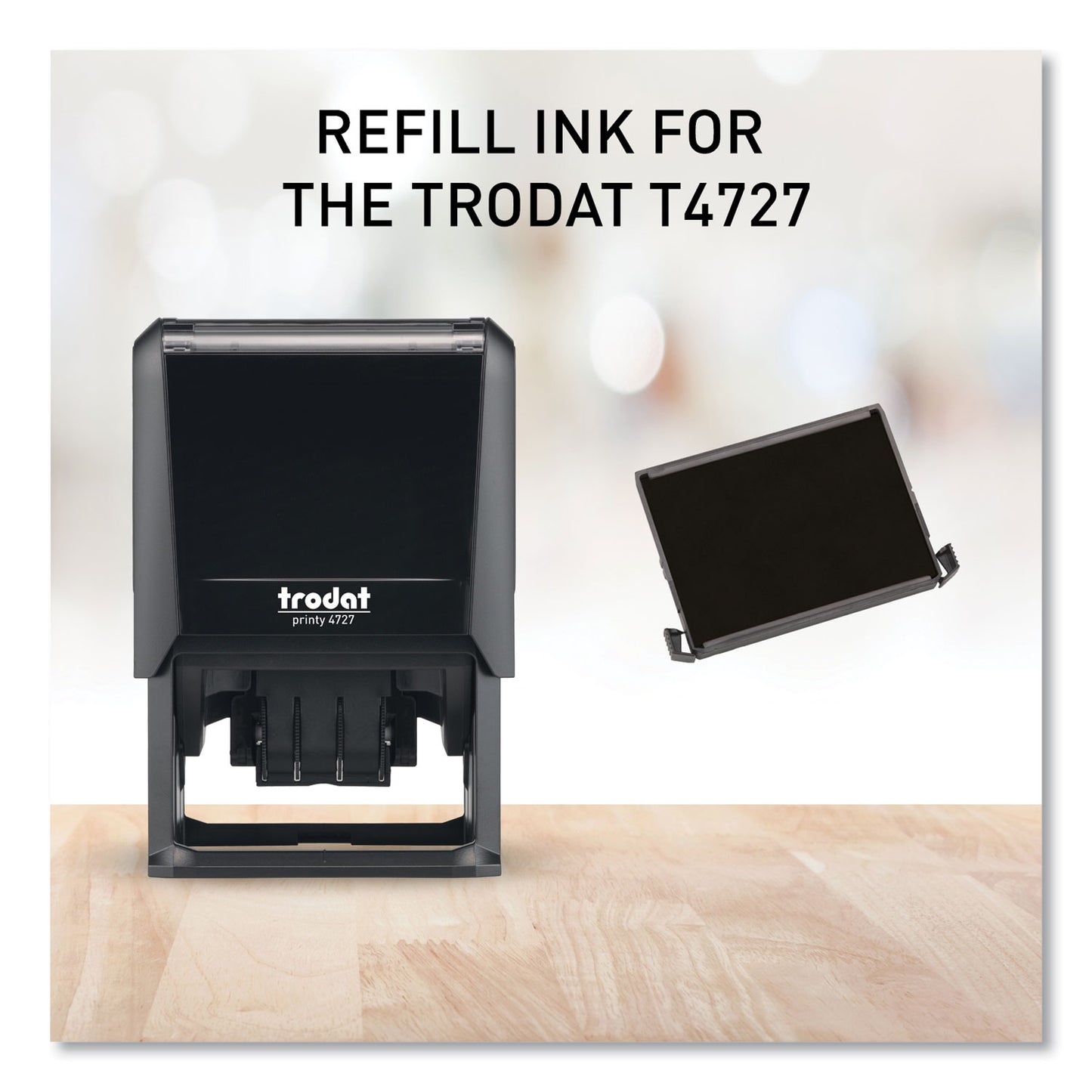 T4727 Printy Replacement Pad for Trodat Self-Inking Stamps, 1.63" x 2.5", Black (P4727BK)