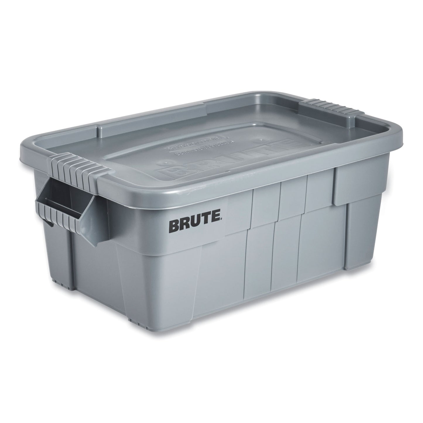 Rubbermaid Commercial BRUTE Tote with Lid, 14 gal, 27.5" x 16.75" x 10.75", Gray (9S30GRAEA)