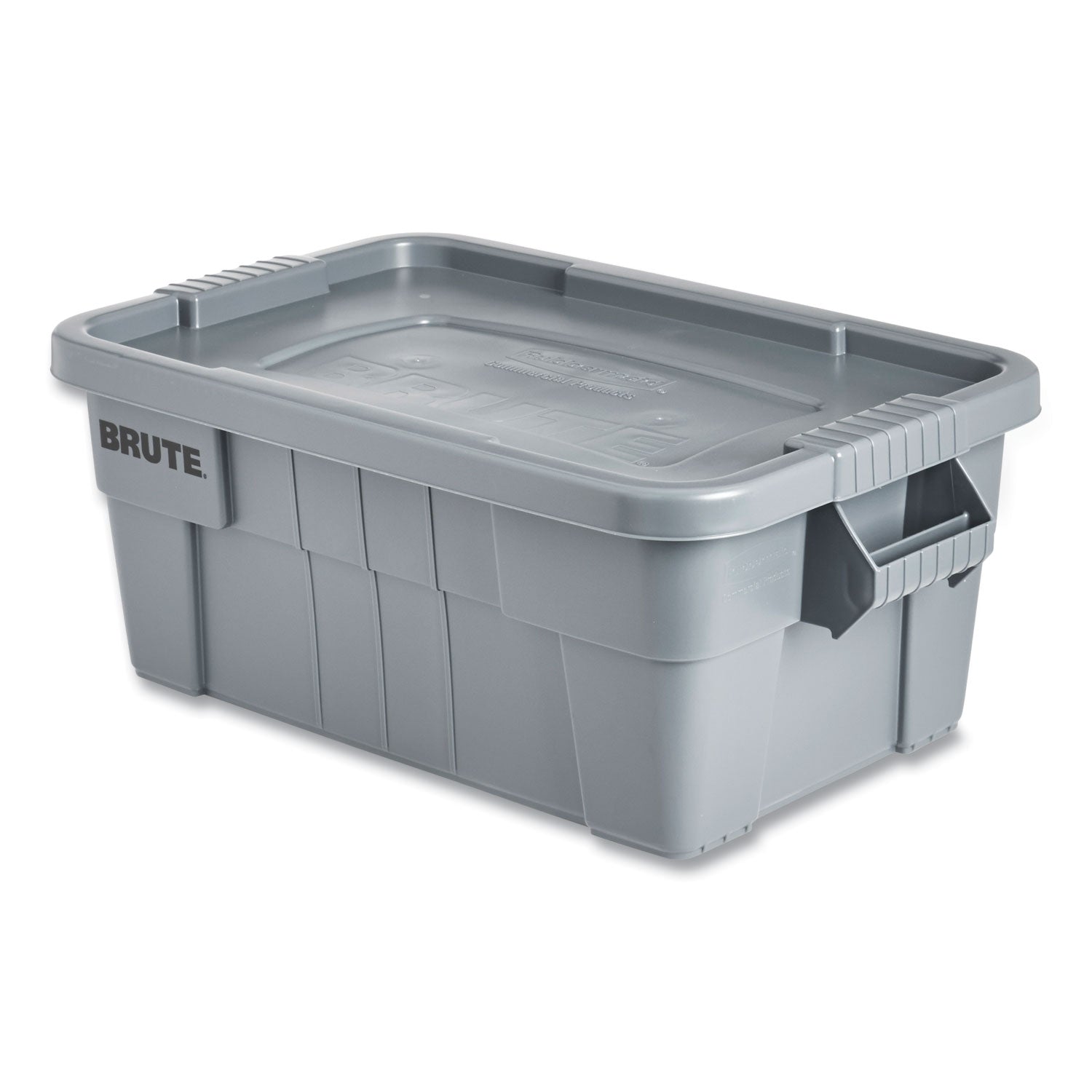 Rubbermaid Commercial BRUTE Tote with Lid, 14 gal, 27.5" x 16.75" x 10.75", Gray (9S30GRAEA)