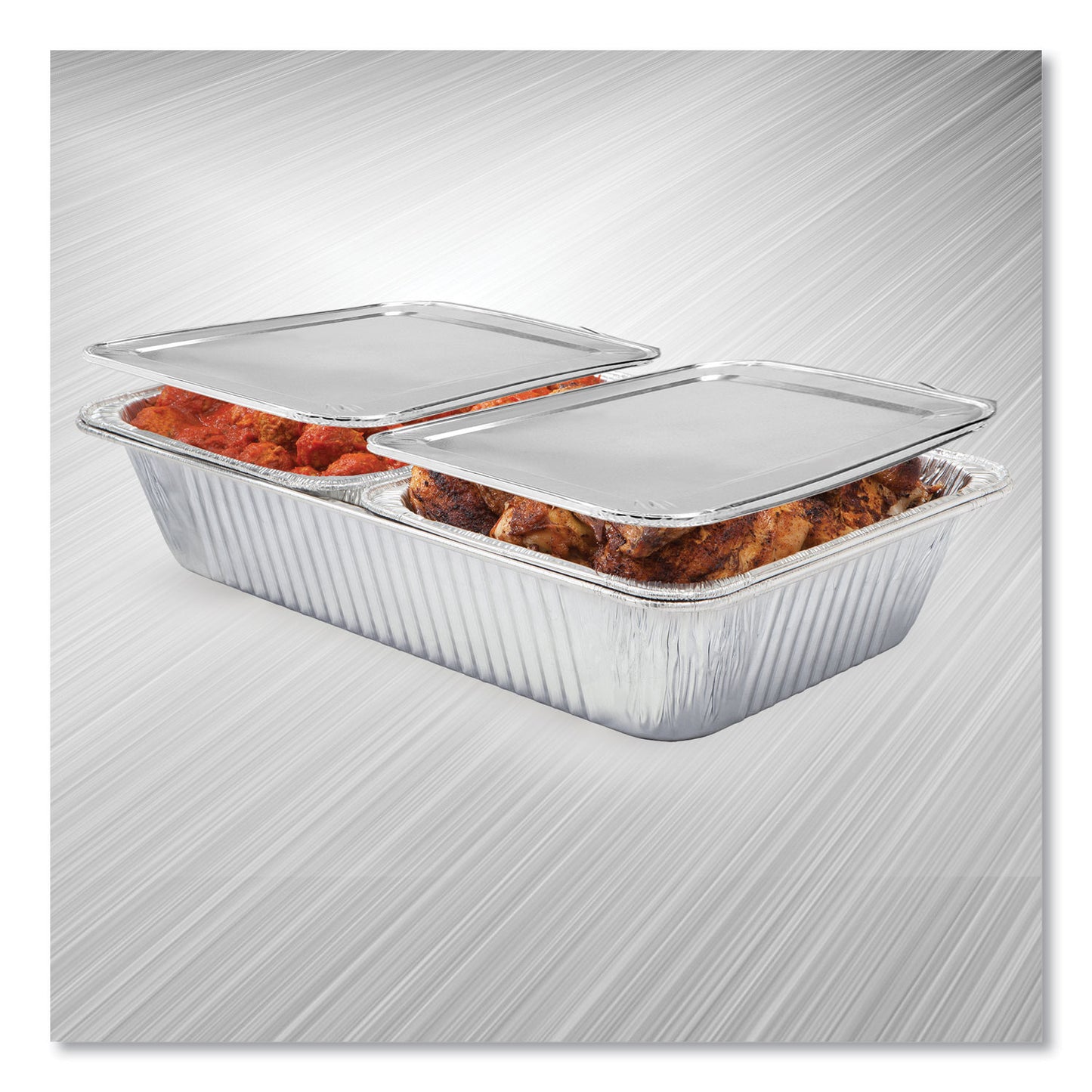 HFA Steam Table Pan Lids, Full Curl Edge, Fits Half-Size Pan, 0.62" Deep, 11.16 x 12.75, 100/Carton (204930100FC)