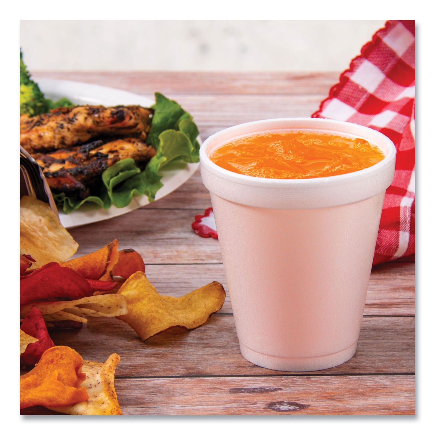 Dart Foam Drink Cups, 8 oz, White, 25/Bag, 40 Bags/Carton (W8J8S)