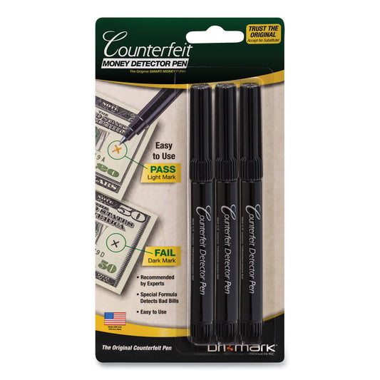 Dri Mark Smart Money Counterfeit Bill Detector Pen, U.S. Currency, 3/Pack (3513B1)