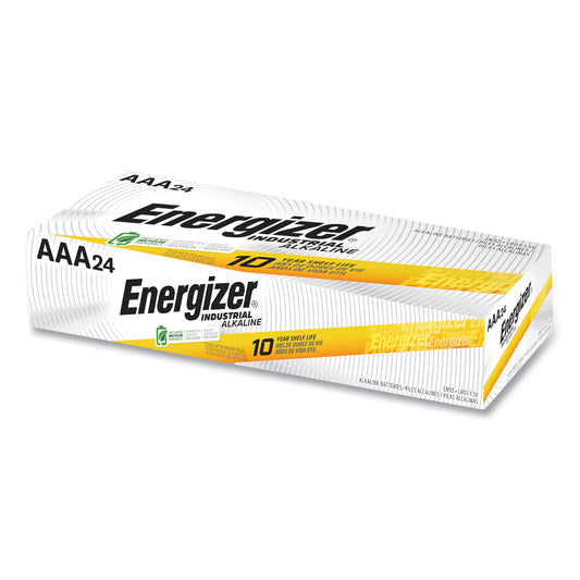 Energizer Industrial Alkaline AAA Batteries, 1.5 V, 24/Box (EN92)