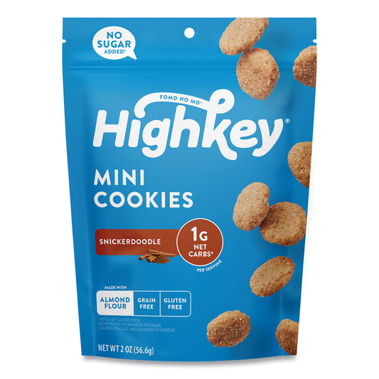 HighKey Snickerdoodle Cookies, Snickerdoodle, 2 oz Bag, 6/Carton (60000271)