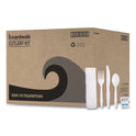 Boardwalk Six-Piece Cutlery Kit, Condiment/Fork/Knife/Napkin/Teaspoon, White, 250/Carton (FKTNSMWPSWH)