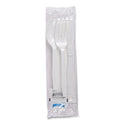 Boardwalk Six-Piece Cutlery Kit, Condiment/Fork/Knife/Napkin/Teaspoon, White, 250/Carton (FKTNSMWPSWH)