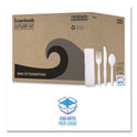 Boardwalk Six-Piece Cutlery Kit, Condiment/Fork/Knife/Napkin/Teaspoon, White, 250/Carton (FKTNSMWPSWH)