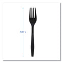 Boardwalk Heavyweight Wrapped Polypropylene Cutlery, Fork, Black, 1,000/Carton (FORKHWPPBIW)