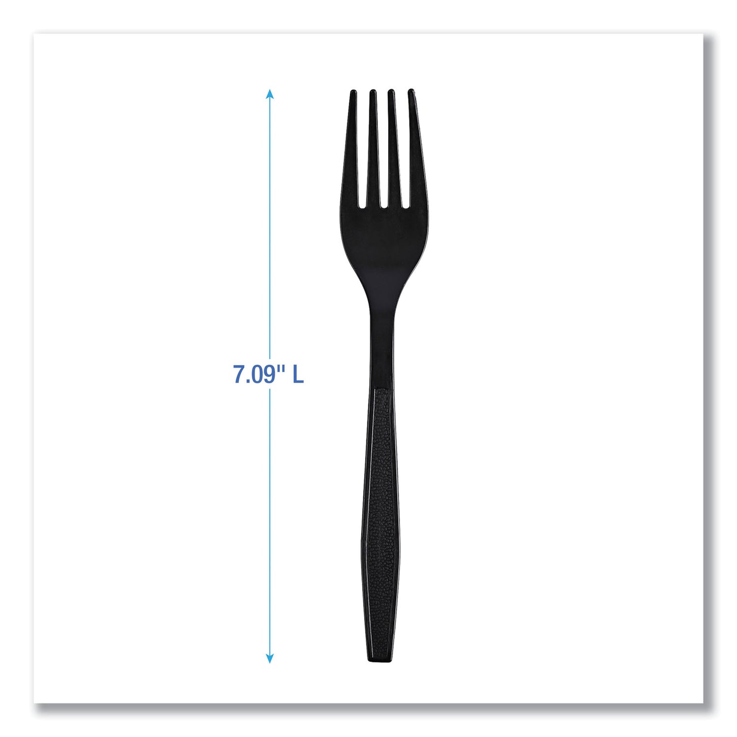 Boardwalk Heavyweight Wrapped Polypropylene Cutlery, Fork, Black, 1,000/Carton (FORKHWPPBIW)