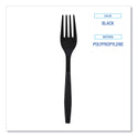 Boardwalk Heavyweight Wrapped Polypropylene Cutlery, Fork, Black, 1,000/Carton (FORKHWPPBIW)