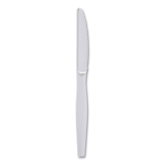 Boardwalk Heavyweight Polystyrene Cutlery, Knife, White, 1000/Carton (KNIFEHW)