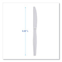 Boardwalk Heavyweight Polystyrene Cutlery, Knife, White, 1000/Carton (KNIFEHW)