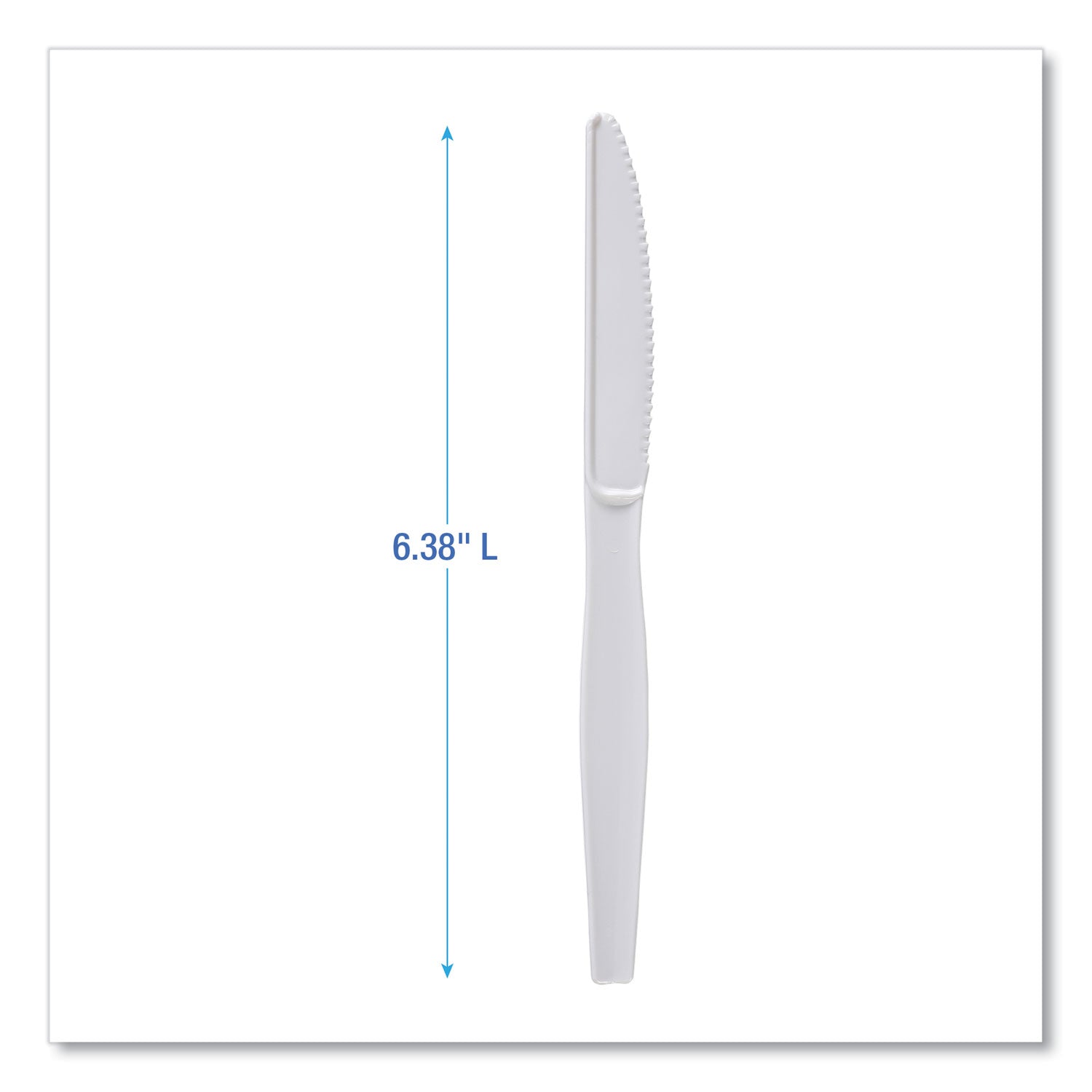 Boardwalk Heavyweight Polystyrene Cutlery, Knife, White, 1000/Carton (KNIFEHW)