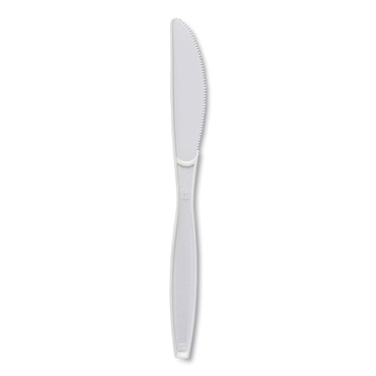 Boardwalk Heavyweight Polypropylene Cutlery, Knife, White, 1000/Carton (KNIFEHWPPWH)