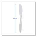 Boardwalk Heavyweight Polypropylene Cutlery, Knife, White, 1000/Carton (KNIFEHWPPWH)