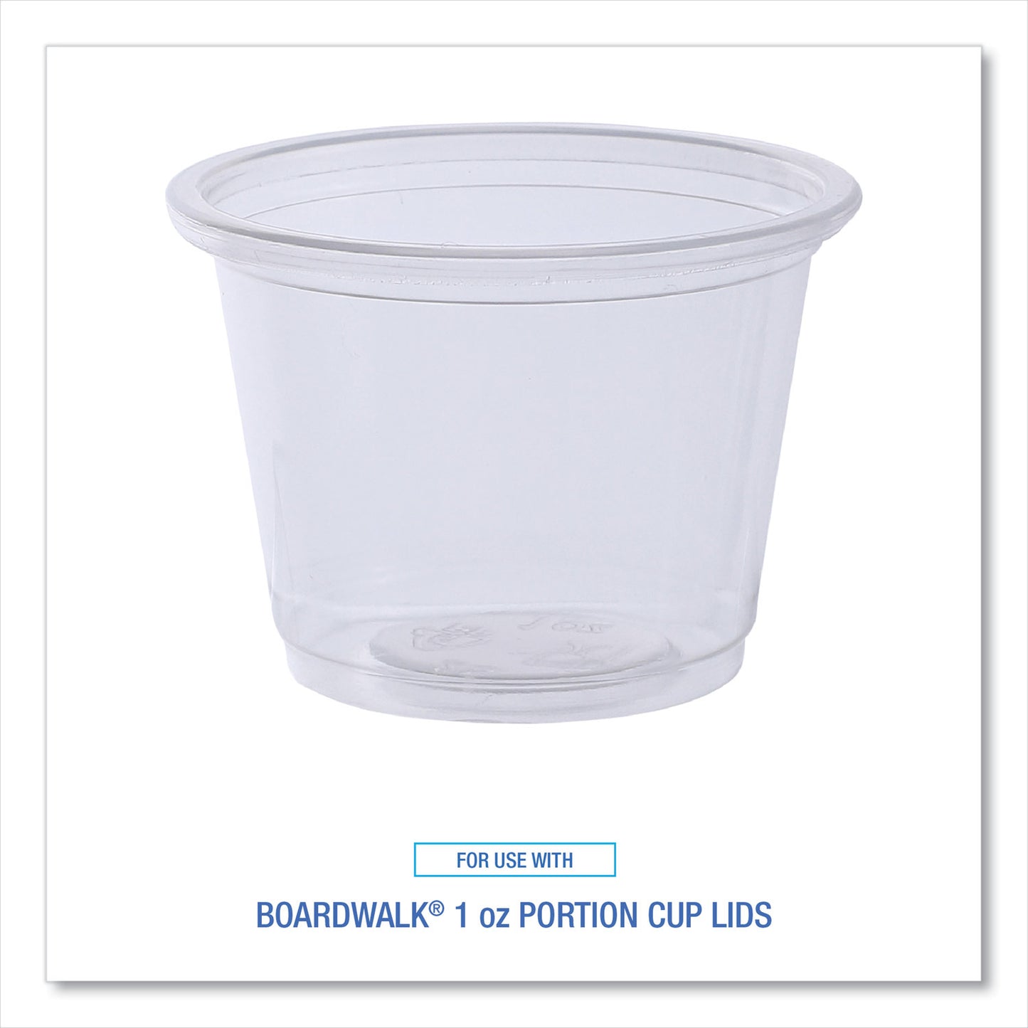 Boardwalk Souffle/Portion Cups, 1 oz, Polypropylene, Clear, 20 Cups/Sleeve, 125 Sleeves/Carton (PRTN1TS)