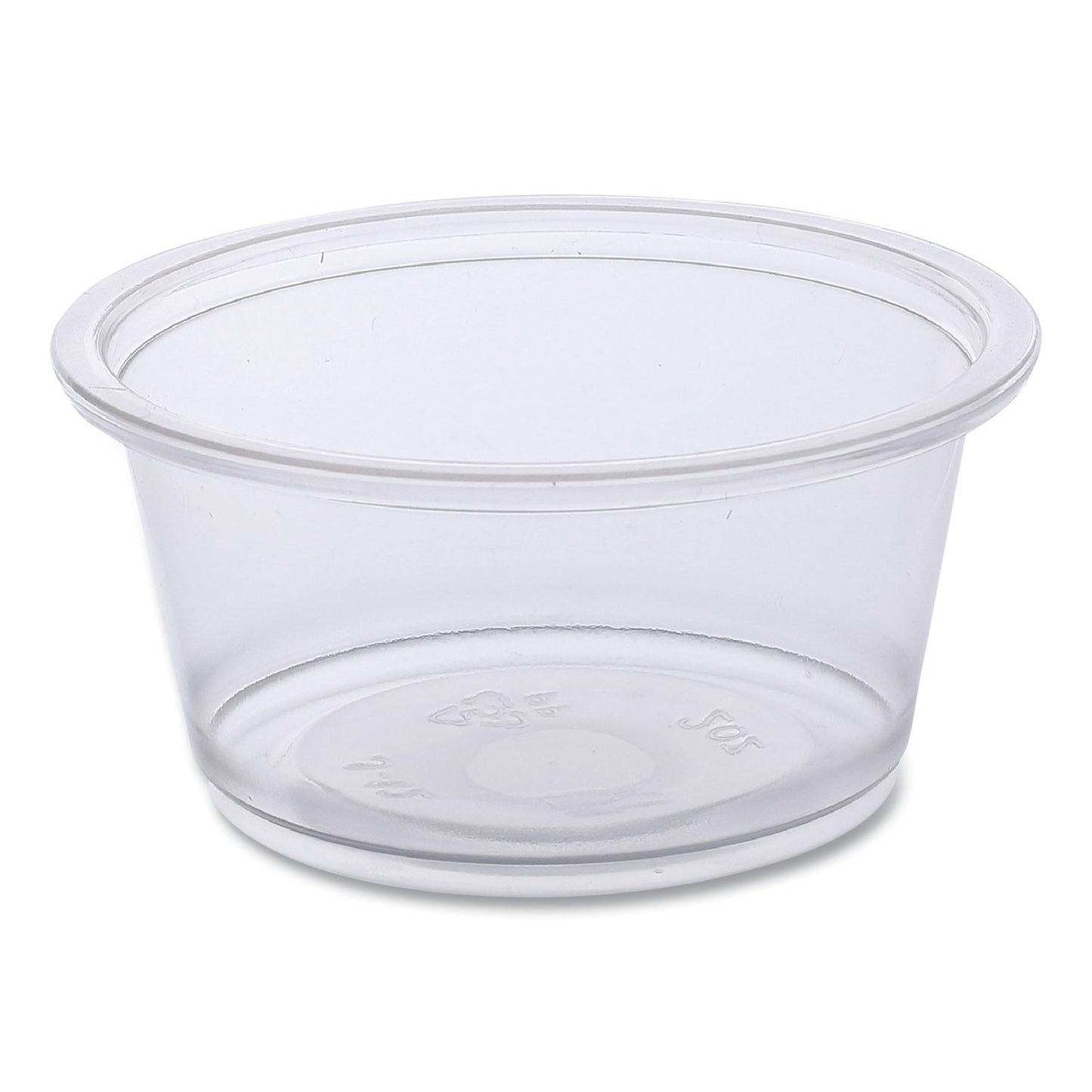 Boardwalk Souffle/Portion Cups, 2 oz, Polypropylene, Clear, 20 Cups/Sleeve, 125 Sleeves/Carton (PRTN2TS)