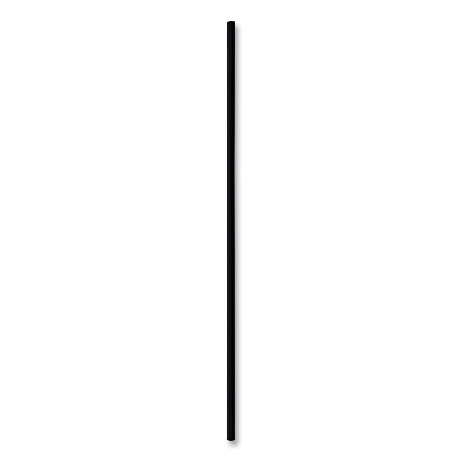 Boardwalk Cocktail Straws, 8", Polypropylene, Black, 5,000/Carton (SLSTUBL)