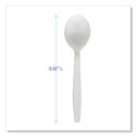 Boardwalk Heavyweight Polypropylene Cutlery, Soup Spoon, White, 1000/Carton (SOUPHWPPWH)