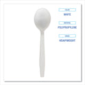 Boardwalk Heavyweight Polypropylene Cutlery, Soup Spoon, White, 1000/Carton (SOUPHWPPWH)