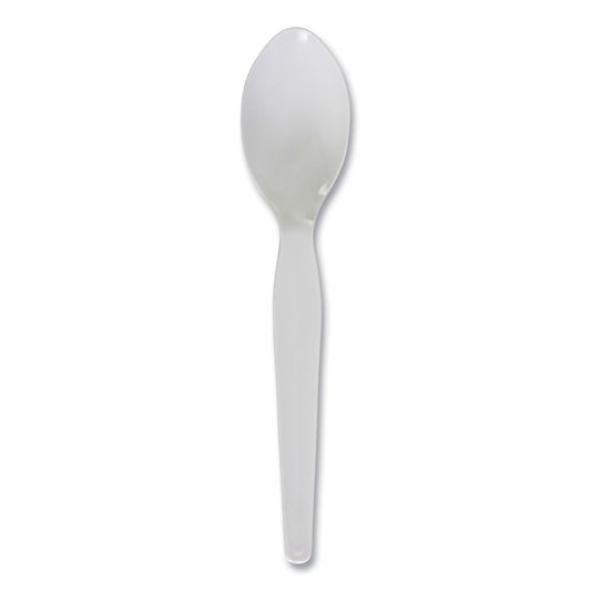 Boardwalk Heavyweight Polystyrene Cutlery, Teaspoon, White, 1000/Carton (SPOONHW)