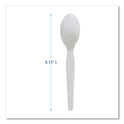 Boardwalk Heavyweight Polystyrene Cutlery, Teaspoon, White, 1000/Carton (SPOONHW)